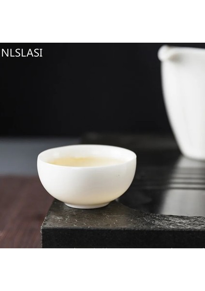 B--35 ml Dehua Beyaz Porselen Çay Fincanı Çin El Yapımı Seramik Çay Seti Çay Fincanı Ana Fincan Çay Kase Drinkware Taşınabilir Kişisel Tek Fincan (Yurt Dışından) indirimleri