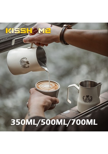 450ML 350ML/500ML/700ML Paslanmaz Çelik Frothing Sürahi Zanaat Espresso Kahve Barista Latte Cappuccino Süt Krem Fincan Frothing Sürahi (Yurt Dışından)