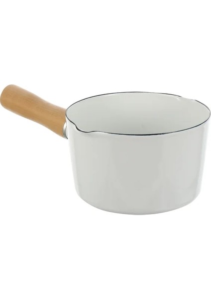 Beyaz Pot Süt Pişirme Kabı Emaye Isıtıcı Tereyağı Tencere Seramik Sos Eritme Ucu Dökün Mini Kahve Pastel Pişirme Küçük Çorba Kaynama (Yurt Dışından)