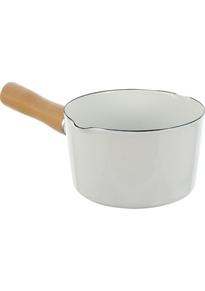 Beyaz Pot Süt Pişirme Kabı Emaye Isıtıcı Tereyağı Tencere Seramik Sos Eritme Ucu Dökün Mini Kahve Pastel Pişirme Küçük Çorba Kaynama (Yurt Dışından)