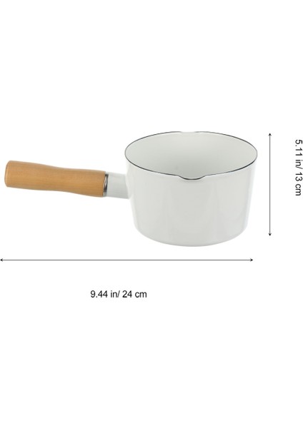 Beyaz Pot Süt Pişirme Kabı Emaye Isıtıcı Tereyağı Tencere Seramik Sos Eritme Ucu Dökün Mini Kahve Pastel Pişirme Küçük Çorba Kaynama (Yurt Dışından)