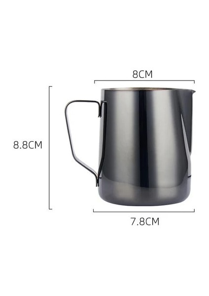 Siyah-A 350ML 350ML/600ML Paslanmaz Çelik Espresso Çekme Çiçek Fincan Süt Köpüğü Pot Süt Köpüğü Bardak Ölçekli Kahve Buhar Pot Kahve Aletleri (Yurt Dışından)