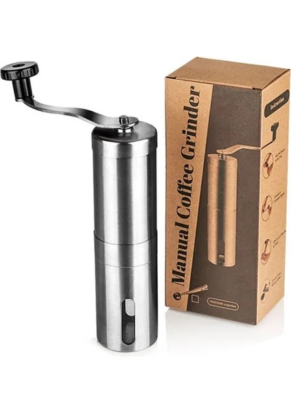 Öğütücü Taşınabilir Kahve Makinesi Fransız Kahve Makinesi 350 ML/1000 ml Paslanmaz Çelik Cezve Fransız Filtre Pres/manuel Kahve Değirmeni (Yurt Dışından)