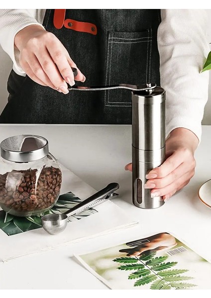 Öğütücü Taşınabilir Kahve Makinesi Fransız Kahve Makinesi 350 ML/1000 ml Paslanmaz Çelik Cezve Fransız Filtre Pres/manuel Kahve Değirmeni (Yurt Dışından)