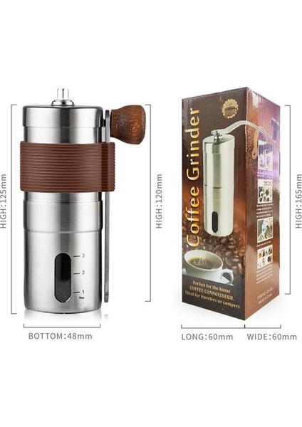 Açık Kahverengi Ev Taşınabilir Manuel Kahve Değirmeni El Kahve Değirmeni Seramik Çapaklar ile Ayarlanabilir Ayarlar Taşınabilir El Krank Araçları (Yurt Dışından) fiyatları