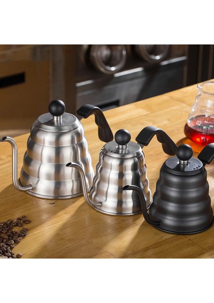 1.2l Siyah 1l/1.2l Damla Su Isıtıcısı Termometre Kahve Çay Potu Üzerine Dökün Kuğu Uzun Boyunlu Paslanmaz Çelik Ince Ağız Gooseneck Bulut Damla Su Isıtıcısı (Yurt Dışından)