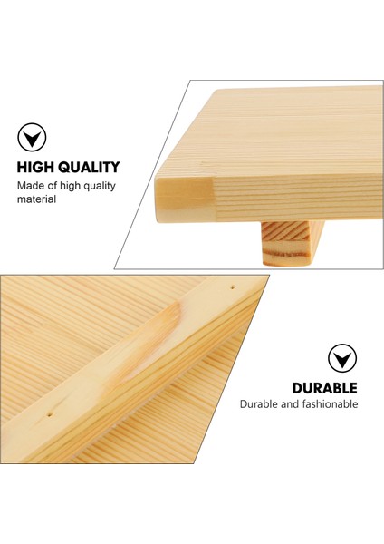 24X15X3 cm Suşi Servis Tabağı Tepsisi Plaka Tabağı Sashimi Japon Ahşap Gıda Ahşap Geta Bambu Peynir Tekne Tutucu Çanak Parti (Yurt Dışından)