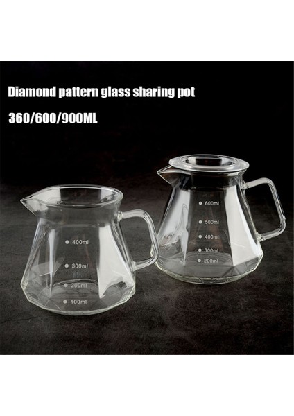 B 360ML 600ML 900ML Aralığı Üzerine Dökün Kahve Sunucusu Sürahi Damla Cezve Kahve Su Isıtıcısı Brewer Barista Percolator Şeffaf (Yurt Dışından) fiyatları