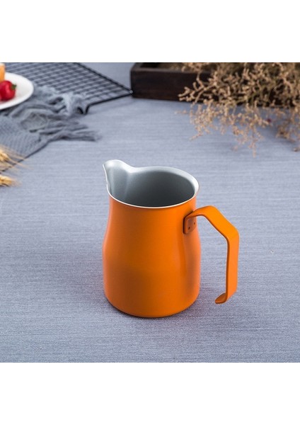 Orange 500ML Paslanmaz Çelik Süt Köpürtme Sürahisi - Kahve Su Isıtıcısı Espresso Üzerine Dökün Buharda Süt Köpürtme Fincan, Latte Sanatı Için Mükemmel (Yurt Dışından)