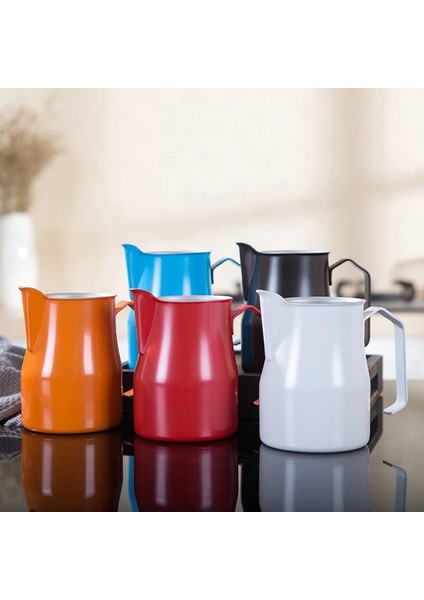Orange 500ML Paslanmaz Çelik Süt Köpürtme Sürahisi - Kahve Su Isıtıcısı Espresso Üzerine Dökün Buharda Süt Köpürtme Fincan, Latte Sanatı Için Mükemmel (Yurt Dışından)