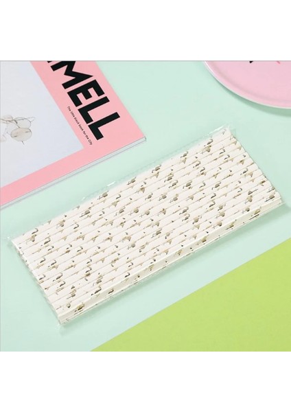 Mavi 25 Adet 25/50/100 Adet Flamingo Parçalanabilir Kağıt Pipet Doğum Günü Partisi Dekorasyon Dıy Düğün Kraft Tek Kullanımlık Içecek Pipeti (Yurt Dışından)