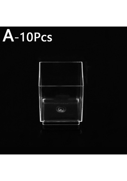 Bir 10 Adet 10 Adet Kare Mini Tatlı Bardak Altın Glitter Şeffaf Plastik Tek Kullanımlık Dondurma Fincan Yeniden Kullanılabilir Servis Kasesi Tadım Partisi Için (Yurt Dışından) fiyatları