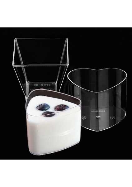 Bir 10 Adet 10 Adet Kare Mini Tatlı Bardak Altın Glitter Şeffaf Plastik Tek Kullanımlık Dondurma Fincan Yeniden Kullanılabilir Servis Kasesi Tadım Partisi Için (Yurt Dışından) indirimleri