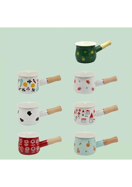Fangzi 500ML Emaye Kahve Süt Tenceresi Ahşap Saplı Tencere Tencere Yulaf Ezmesi Tereyağı Pişirme Tavası Yapışmaz Gaz Sobası Indüksiyon (Yurt Dışından) fırsatları