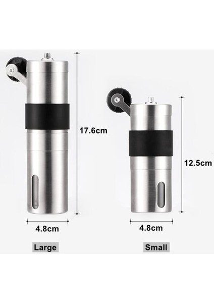 Küçük Gümüş Kahve Değirmeni Mini Paslanmaz Çelik El Manuel El Yapımı Kahve Çekirdeği Çapak Öğütücüler Değirmen Mutfak Aracı Çiğdem Öğütücüler (Yurt Dışından) modelleri