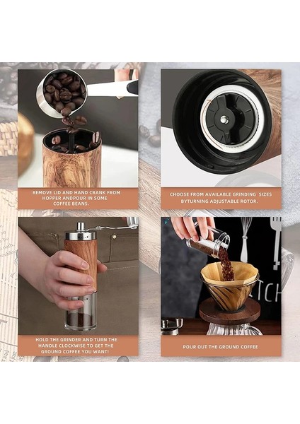 B Taşınabilir Manuel Kahve Değirmeni Paslanmaz Çelik Krank El El Kahve Değirmeni Mutfak Aracı Öğütücü Kahveler Baharat Öğütücüler (Yurt Dışından) fırsatları