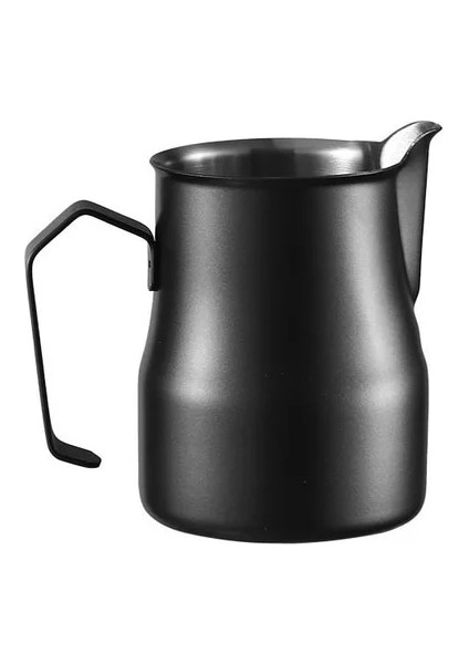 Mat Siyah 500ML Paslanmaz Çelik Süt Sürahisi Köpürtme Sürahisi Süt 350ML Espresso Makinesi Cappuccino Latte Art Köpüklendirme Sürahisi Barista Süt Sürahisi Bardak (Yurt Dışından)