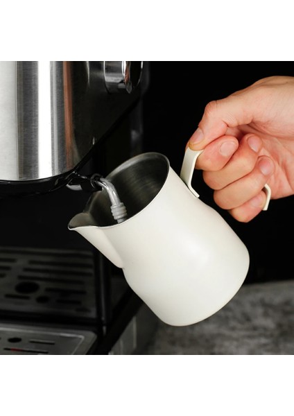 Mat Siyah 500ML Paslanmaz Çelik Süt Sürahisi Köpürtme Sürahisi Süt 350ML Espresso Makinesi Cappuccino Latte Art Köpüklendirme Sürahisi Barista Süt Sürahisi Bardak (Yurt Dışından) indirimleri