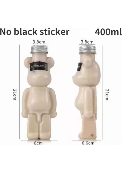 400 ml 1 Adet Tek Kullanımlık Kabarcık Çay Bardağı Karikatür Su Şişesi Kukla Ayı Şekilli Kalınlaşmış Net Meyve Suyu Şişesi Tatlı Bardak Vasos Desechables (Yurt Dışından)