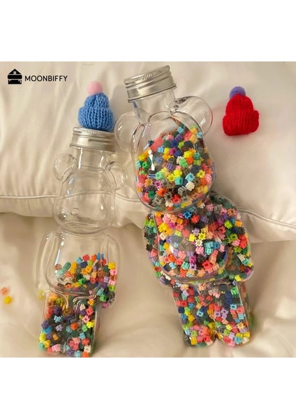 400 ml 1 Adet Tek Kullanımlık Kabarcık Çay Bardağı Karikatür Su Şişesi Kukla Ayı Şekilli Kalınlaşmış Net Meyve Suyu Şişesi Tatlı Bardak Vasos Desechables (Yurt Dışından)