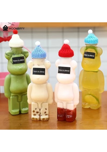 400 ml 1 Adet Tek Kullanımlık Kabarcık Çay Bardağı Karikatür Su Şişesi Kukla Ayı Şekilli Kalınlaşmış Net Meyve Suyu Şişesi Tatlı Bardak Vasos Desechables (Yurt Dışından)