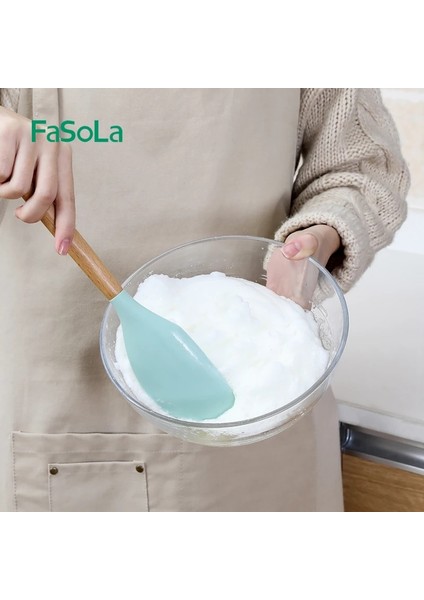 Zeytin Yeşili Fasola Gıda Sınıfı Kişiselleştirilmiş Kayın Saplı Silikon Spatula (Yurt Dışından) fırsatları