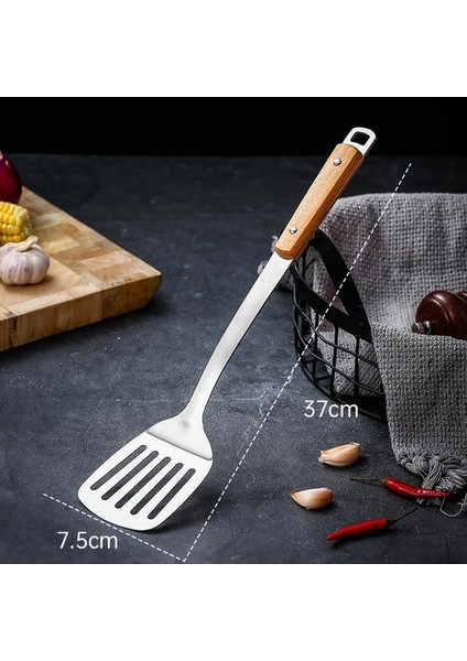 G Dayanıklı Taşınabilir Paslanmaz Çelik Yapışmaz Turner/kepçe Gıda Wok Spatula Kaşık Mutfak Gereçleri Pişirme Gereç Tencere Spatula (Yurt Dışından)
