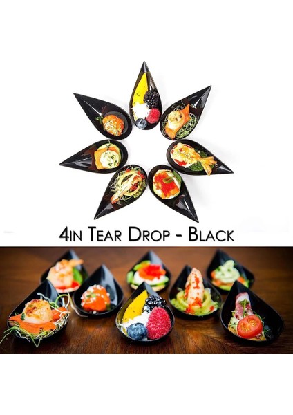 Beyaz 200 Adet Gözyaşı Damlası Mini Meze Tabakları Yeniden Kullanılabilir Plastik Kaşık Mezeler Yemekleri Servis Tabağı Kaşık Seti Catering Tatlı Tadım Bardaklar (Yurt Dışından) indirimleri