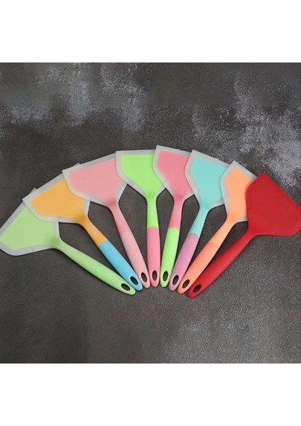 Turuncu Silikon Mutfak Eşyaları 1 Adet Spatula Yapışmaz Pizza Küreği Pişirme Gereçleri Kanca ile Pişirme Aracı Mutfak Kazıyıcı (Yurt Dışından) indirimleri