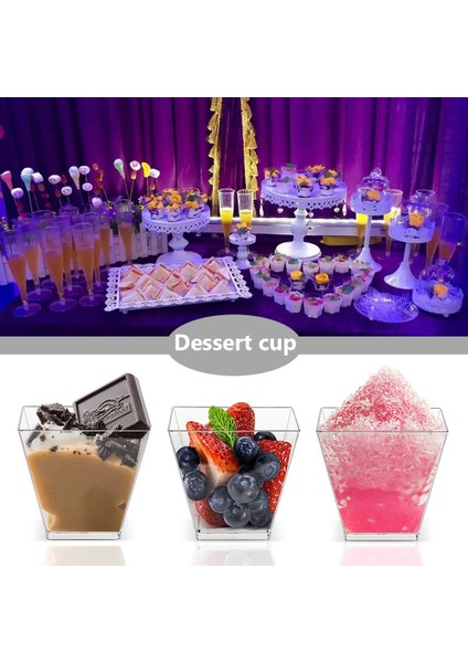 Şeffaf Bardaklar 150 Adet 50-200 Adet Tek Kullanımlık Plastik Tatlı Bardağı Şeffaf Dondurma Yoğurt Mus Tatlı Kupalar Ev Düğün Doğum Günü Partisi Malzemeleri (Yurt Dışından) indirimleri
