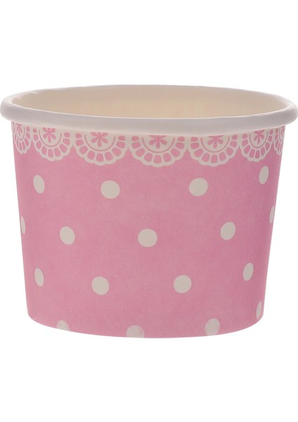Pembe 50 Adet Dondurma Sundae Bardak Kek Kabı Tek Kullanımlık Sundae Kaseler Bardak Kek Kağıt Bardak Dondurma Kasesi Aperatif Bardak Gargara Bardak (Yurt Dışından)