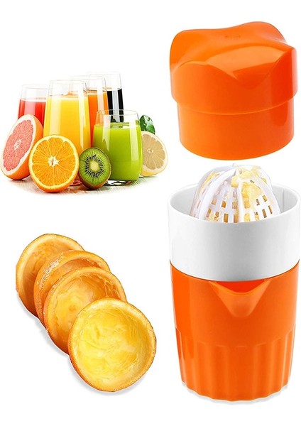 Orange Eheh El Sıkacağı Narenciye Portakal Sıkacağı Taşınabilir Manuel Kapak Rotasyon Basın Oyucu Limon Kireç Greyfurt Mutfak Aksesuarları (Yurt Dışından)