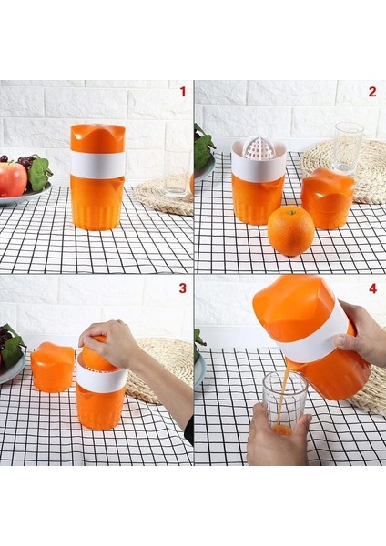 Orange Eheh El Sıkacağı Narenciye Portakal Sıkacağı Taşınabilir Manuel Kapak Rotasyon Basın Oyucu Limon Kireç Greyfurt Mutfak Aksesuarları (Yurt Dışından)