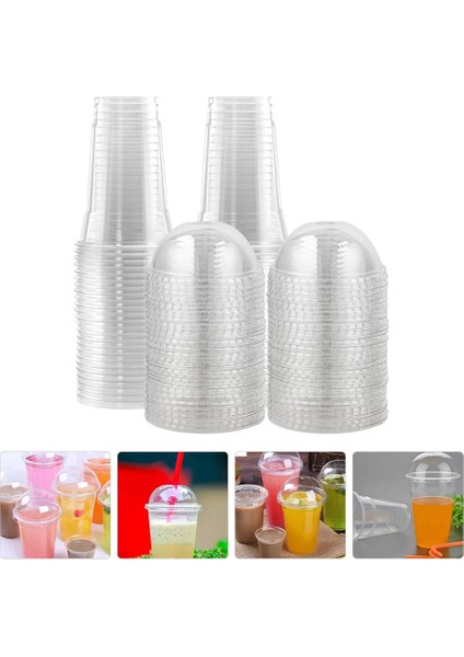 50 Adet 16X9.5CM Bardak Bardak Şeffaf Plastik Meyve Suyu Kapakları Tek Kullanımlık Şişe Içme Sütü Tatlı Kapaklı Buzlu Çay Bardağı Soğuk Kubbe Şeffaf Içecek Kreması (Yurt Dışından) fiyatları