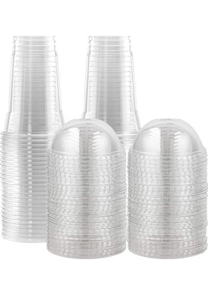 50 Adet 16X9.5CM Bardak Bardak Şeffaf Plastik Meyve Suyu Kapakları Tek Kullanımlık Şişe Içme Sütü Tatlı Kapaklı Buzlu Çay Bardağı Soğuk Kubbe Şeffaf Içecek Kreması (Yurt Dışından) modelleri