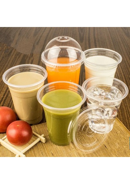 Straw2 500ML 50 Adet 50 Adet Yüksek Kalite 95MM Kalibreli Tek Kullanımlık Kahve Fincanları Parti Iyilik Süt Çay Bardağı Tatlı Bardak Yoğurt Kabı Plastik Bardaklar Plakalı (Yurt Dışından)
