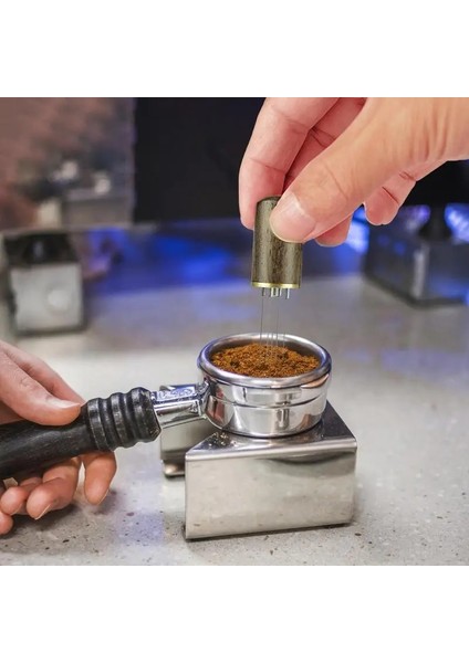 Auburn Espresso Kahve Karıştırıcı Paslanmaz Çelik Iğne Tipi Kahve Karıştırma Aracı Toz Dağıtıcı Aracı Doğal Ahşap Saplı Kahve (Yurt Dışından)
