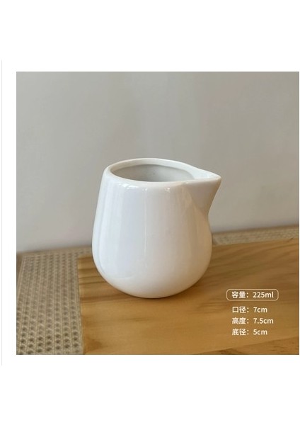 1 Adet Yaratıcı Saf Beyaz Seramik Kahve Küçük Süt Kupası Pot Pot Biftek Sos Kulplu Fincan Boyutu Şeker Kavanozu Süt Kaşığı Gaga Bardak (Yurt Dışından)