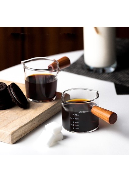 H Mini Cam Süt Fincan Kreması Sürahi Ölçme Fincan Çok Kullanımlı Baharat Tabağı Küçük Kahve Süt Sürahi Sirke Sos Kulplu Fincan (Yurt Dışından) modelleri