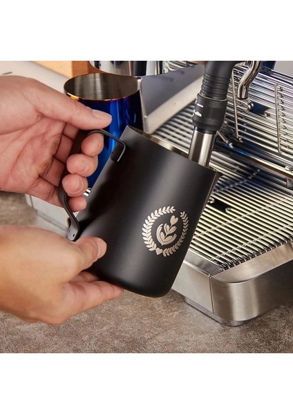 600 ml Siyah B Kahve Sanat Fincan 304 Paslanmaz Çelik Şerit Mezun Kahve Süt Köpük Fincan Latte Vapur Mutfak Kahve Dükkanı Latte Aksesuarları (Yurt Dışından) indirimleri
