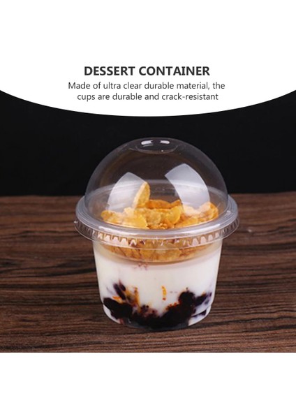 Şeffaf 20 Adet Temizle Tatlı Temizle Bardaklar Tek Kullanımlık 250 ml Köpük Bardak Kase Meze Aperatif Tumbler Tiramisu Meyve Plastik To Go (Yurt Dışından) modelleri