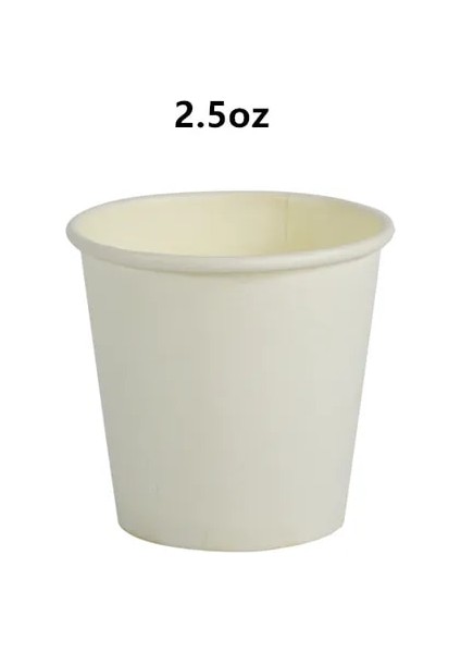 2.5oz Beyaz 100 Adet 100 Adet/paket 2.5oz Kağıt Bardak Beyaz/kraft Tek Kullanımlık Bardak Küçük Mini Kahve Fincanı (Yurt Dışından)