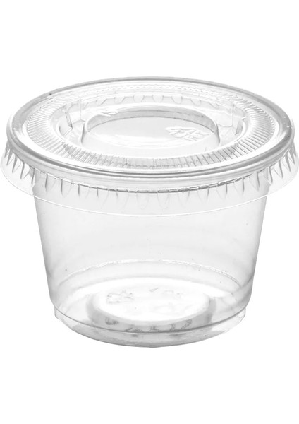 1 Oz 100 Takım 100 Adet 1 Oz 100 Takım Plastik Tek Kullanımlık Kapaklı Jello Shot Bardakları, Sufle Porsiyonu/sos Salata Sosu, Çeşni Kapları 30ML (Yurt Dışından) fırsatları