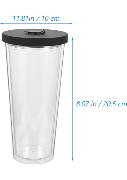 Beyaz Süt Çay Bardağı Geniş Ağızlı Smoothie Bardak Temizle Içme Bardakları Buzlu Kahve Su Tumbler Kalınlaşmak Içecek Kabarcık (Yurt Dışından)