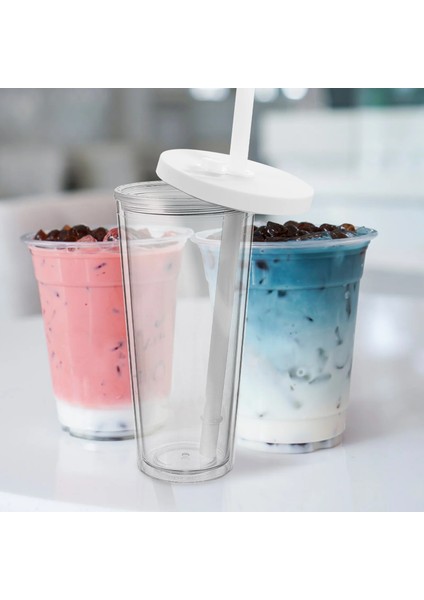 Beyaz Süt Çay Bardağı Geniş Ağızlı Smoothie Bardak Temizle Içme Bardakları Buzlu Kahve Su Tumbler Kalınlaşmak Içecek Kabarcık (Yurt Dışından)