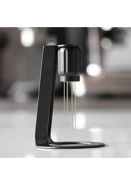 Siyah Wdt Aracı Manyetik Kahve Karıştırıcı Dağıtım Aracı Espresso Bez Tozu Karıştırıcı Kahve Karıştırma Aracı Standı ile (Yurt Dışından)