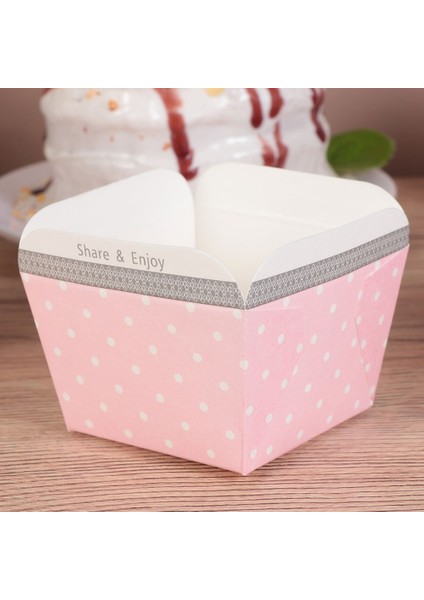 Mavi Nokta Kağıt Pişirme Gömlekleri Muffin Cupcake Bardak Fincan Kek Sarmalayıcılar Kare Vakalar Kek Mini Malzemeleri Sarıcı Astar Lale Çikolata (Yurt Dışından)