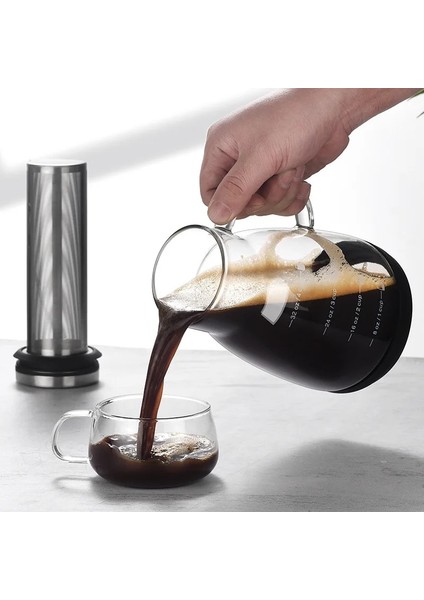 900ML 900ML Espresso Makinesi Soğuk Demlemek Buzlu Kahve Makinesi Çift Kullanımlı Filtre Kahve ve Çay Potu Espresso Buz Damlama Makinesi Cam Kaplar (Yurt Dışından)