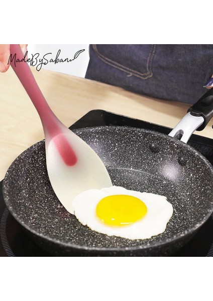 Şeffaf Mavi Evrensel Isıya Dayanıklı Entegre Kolu Silikon Kaşık Kazıyıcı Spatula Dondurma Kek Mutfak Aracı Gereçler Tencere Aracı (Yurt Dışından) fırsatları