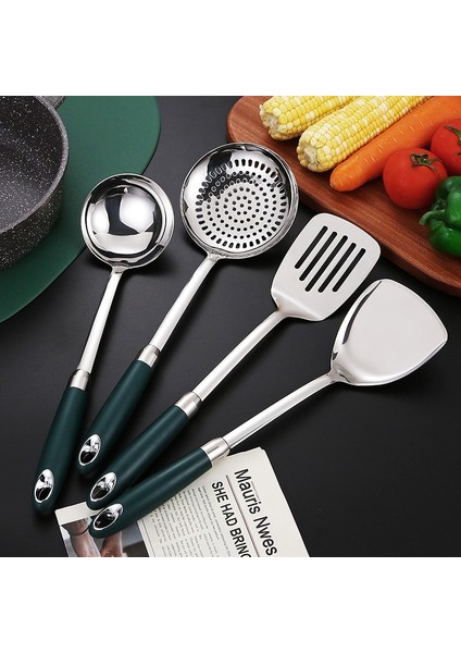 C Gümüş Paslanmaz Çelik Spatula Ev Anti-Haşlanma Kızartma Spatula Gıda Sınıfı Çorba Kaşığı Kevgir Yapışmaz Tava Mutfak Aletleri (Yurt Dışından) modelleri